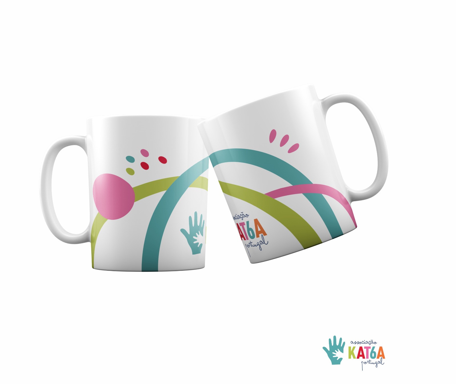 Caneca com logótipo e ilustrações KAT6A Portugal